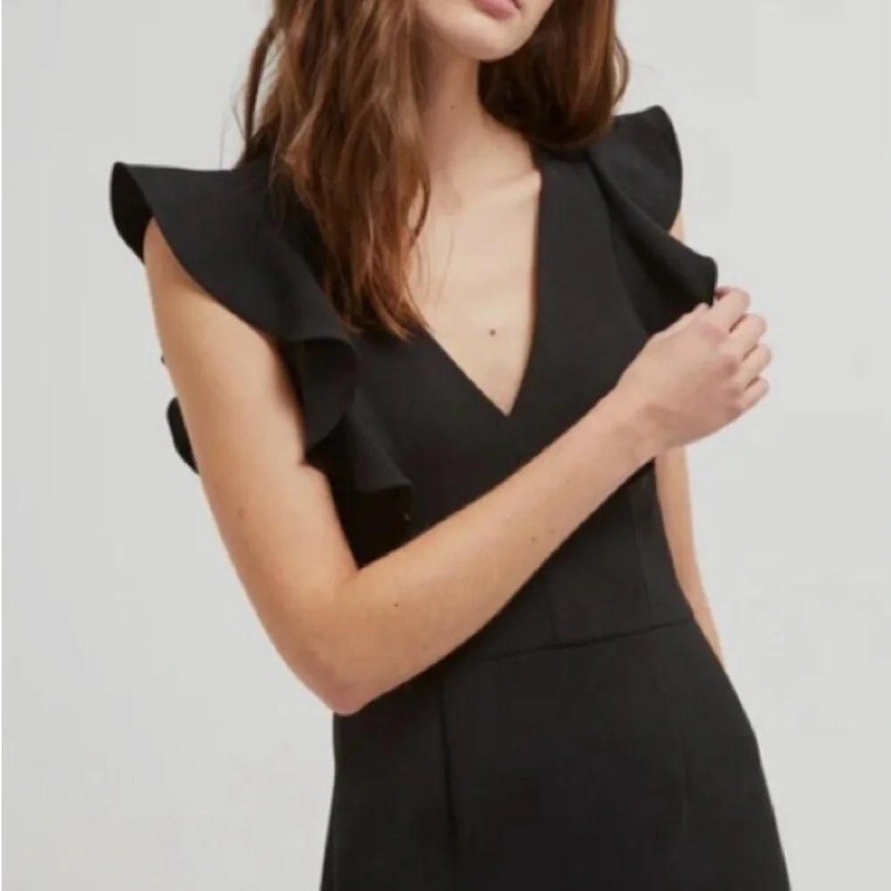 French Connection Whisper Ruffle Mini Dress - Picture 1 of 2